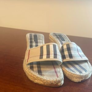 Burberry espadrille sandal wedges